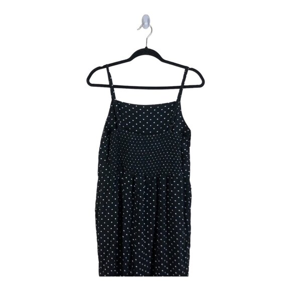 Old Navy L Jumpsuit Sleeveless Polka Dot Straight Leg Ruched Back Adjustable - Picture 4 of 7